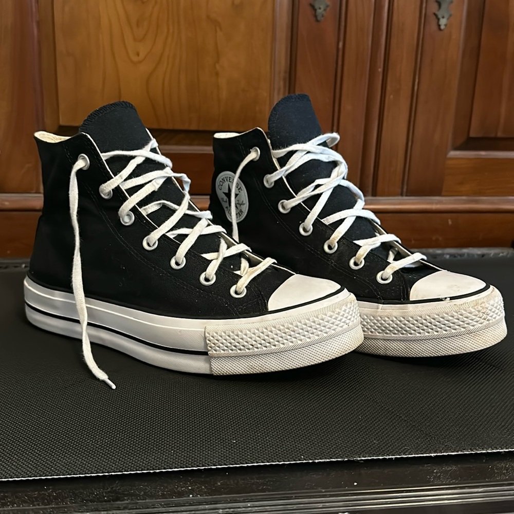Black Platform Hightop Converse